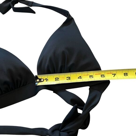 VICTORIA SECRET Black Essential Push Up Halter Bikini Top Size B Cup - Picture 7 of 8
